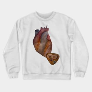 Anatomical Heart Watercolor Illustration Crewneck Sweatshirt